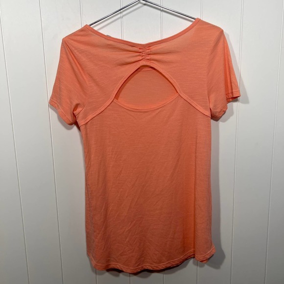 Harmony & Balance tangerine open back tee - Picture 2 of 5